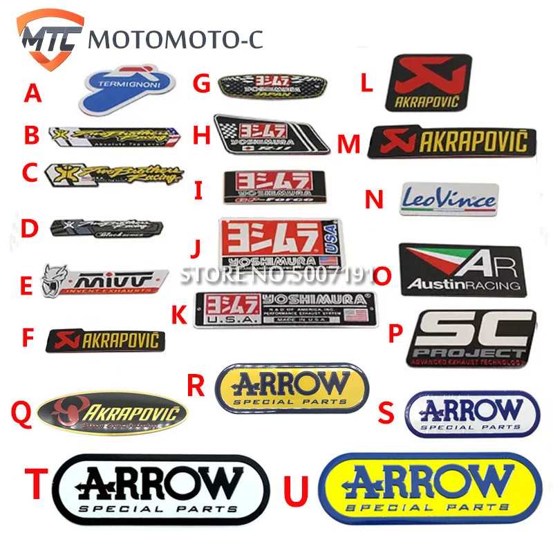 Two Brother Heat Resistant Motorcycle Exhaust Pipe Racing Sticker 1PC