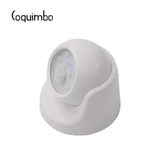 Кокимбо 9 светодиодов движения Сенсор ночник 360 градусов вращения Портативный ночник Авто ИК инфракрасный светило светодиодные лампы Сенсор лампа светодиодная с датчиком движения светодиодный ночник