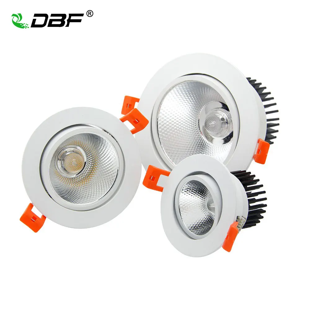 

[DBF]Dimmable LED Recessed Ceiling Downlight 7W/9W/12W/15W/18W Recessed LED Ceiling Spot Light AC 110V 220V 230V for Living room