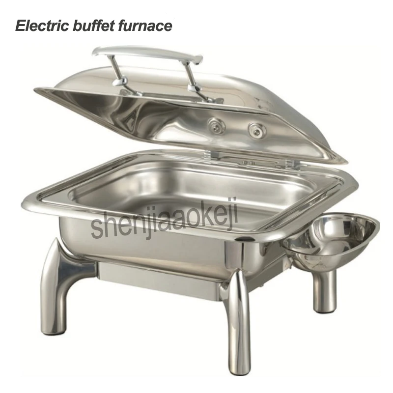 

400w Commercial Stainless steel buffet stove Electric heating round Buffet stove Restaurant Square food Insulation furnace 220v