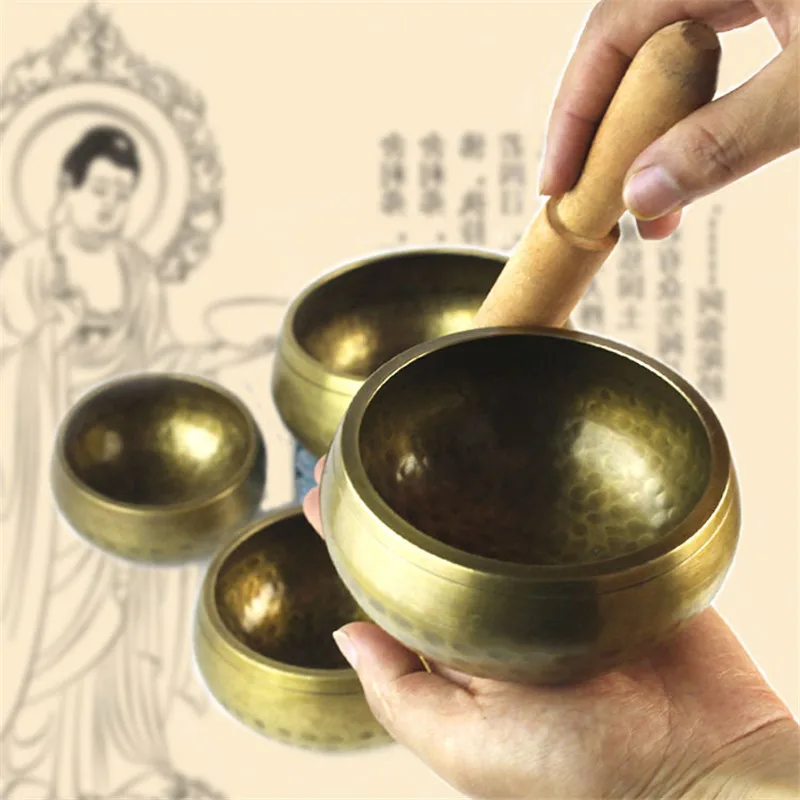 1 шт. непальский индийский Единорог ручной работы статуя Будды тибетская чаша церемония музыкальная терапия медный материал тибетская Поющая чаша