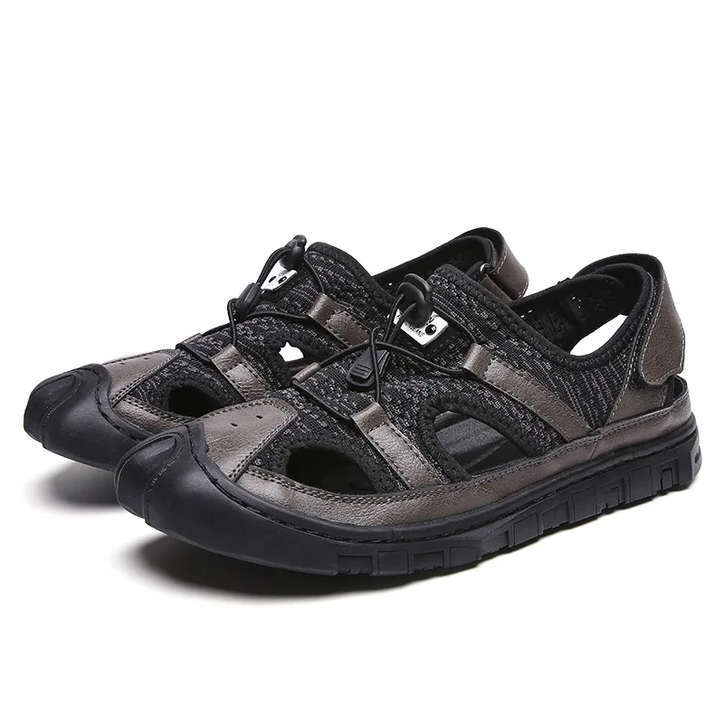 

New Casual Men Soft Sandals Comfortable Men Summer Leather Sandals Men Roman Summer Outdoor Beach Sandals