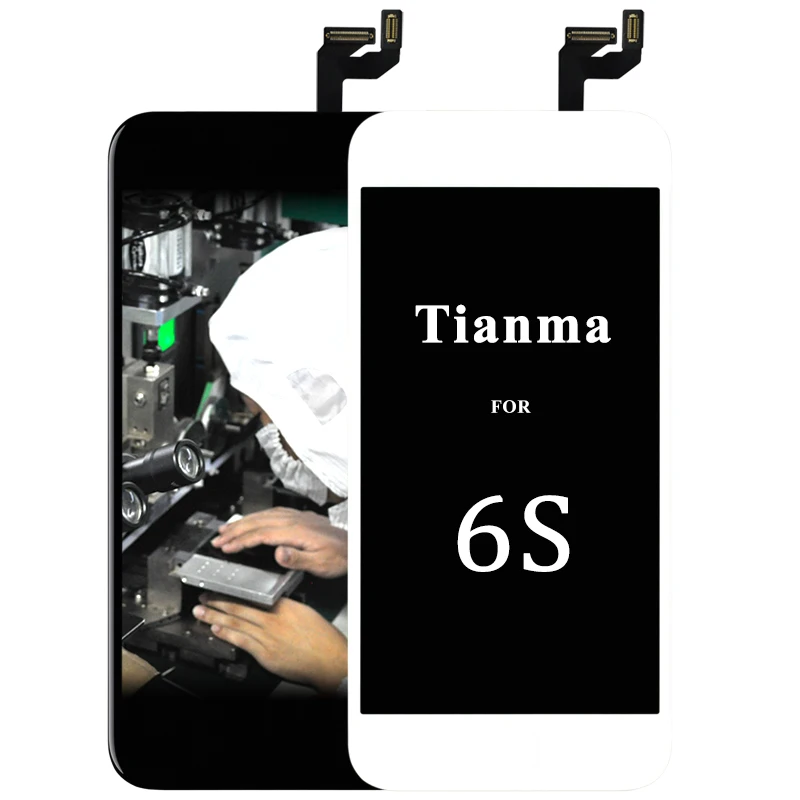

5pcs tianma For iPhone 6S LCD Assembly black white No Dead Pixel+Camera holder With 3D Touch Screen Display Replacement