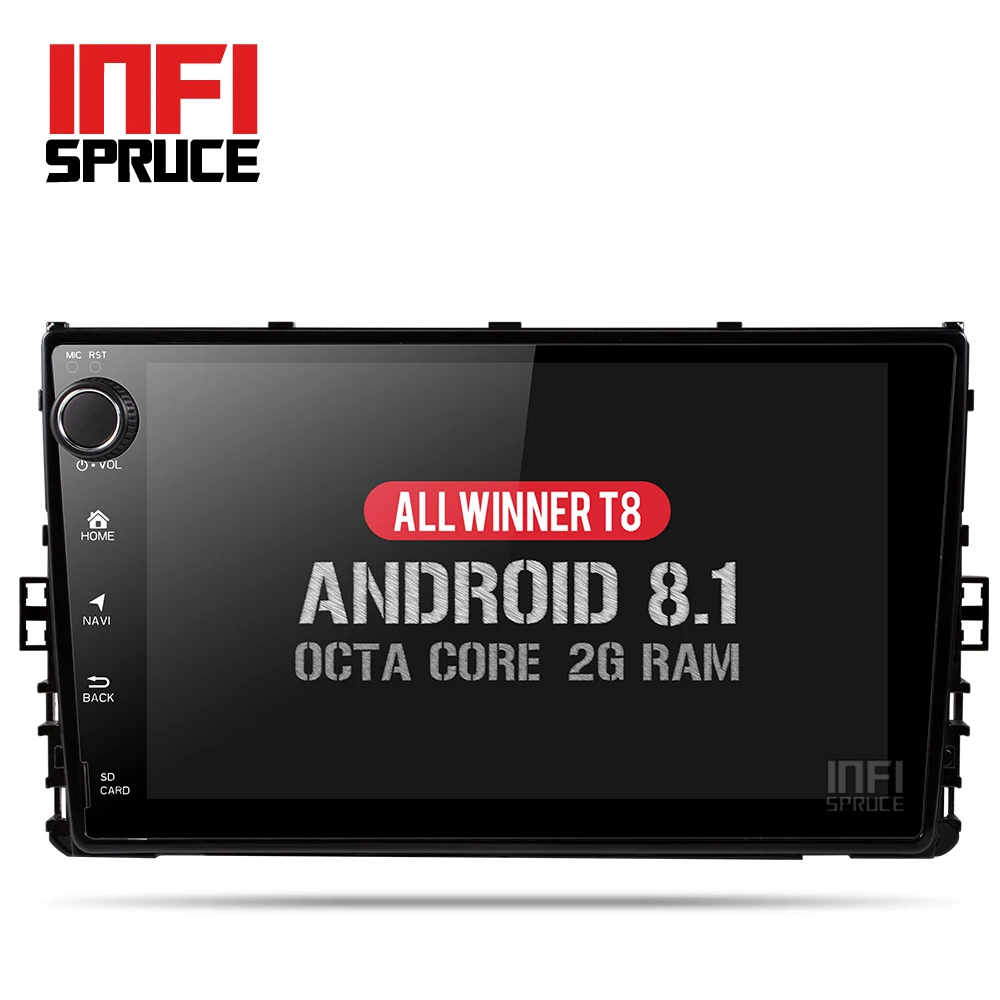 Infispruce 2G + 32G android 8 1 Автомобильный gps плеер для VW/для автомобиля Skoda Радио Видео
