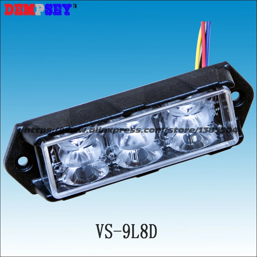 VS 9L8D Dual Color LED Grill Lights 3W LED 15 flash pattern waterproof LED surface mount