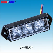 VS 9L8D Dual Color LED Grill Lights 3W LED 15 flash pattern waterproof LED surface mount
