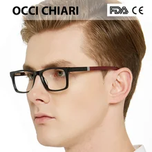 Дизайн модные мужские квадратные металлические оправы оптические очки прозрачные линзы очки для чтения OCCI CHIARI OC7007