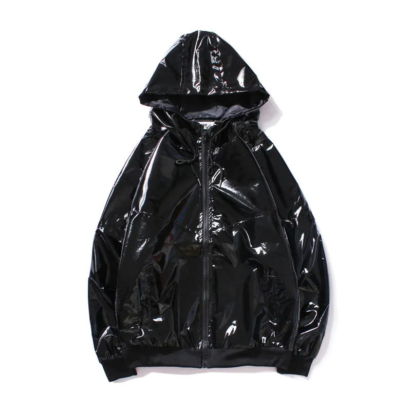 

Windbreaker Men Hooded Patchwork Jackets Autumn New Streetwear Fashion Hip hop nightclub punk Jacket Dropshipping top Coats