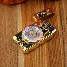 Gecko modeling Lighter Clock Watch Quartz Lighter Gas Compact Butane Jet Torch Cigarette Cigar Straight Fire Lighter Men Gift Gecko modeling Lighter Clock Watch Quartz Lighter Gas Compact Butane Jet Torch Cigarette Cigar Straight Fire Lighter Men Gift