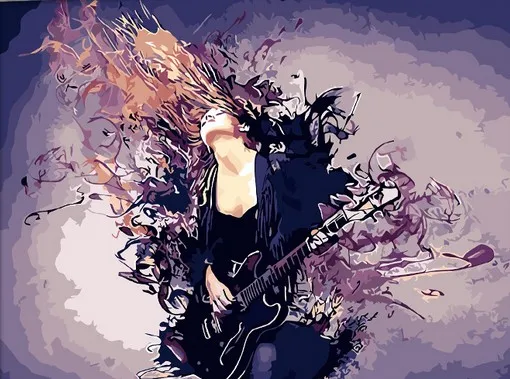 

YKXLLW Rock bazaar song queen oil Painting picture By Numbers Drawing coloring by numbers DIY drawing living room decoration
