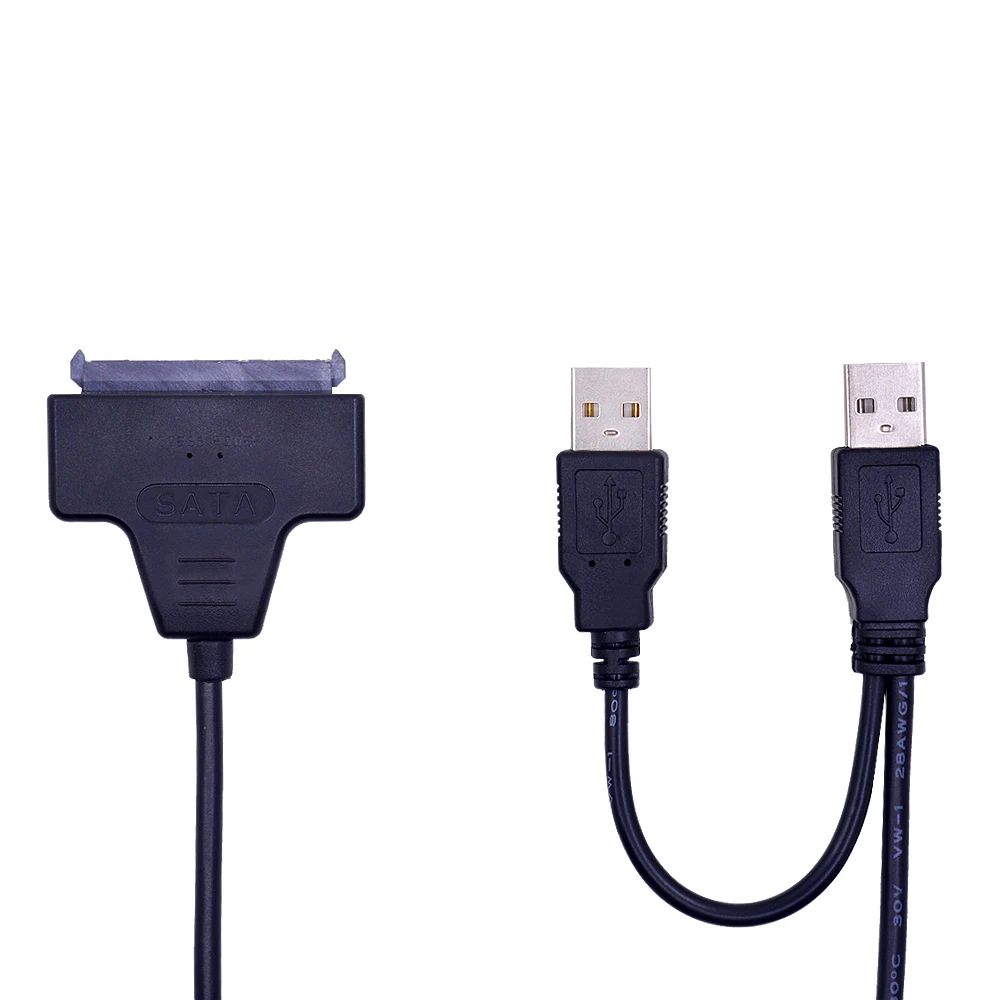 CHIPAL 2018 Новый USB 2 0 до 7 + 15 22Pin SATA 3 кабель адаптер для ноутбука 5 дюйма SSD HDD Hdd жесткий
