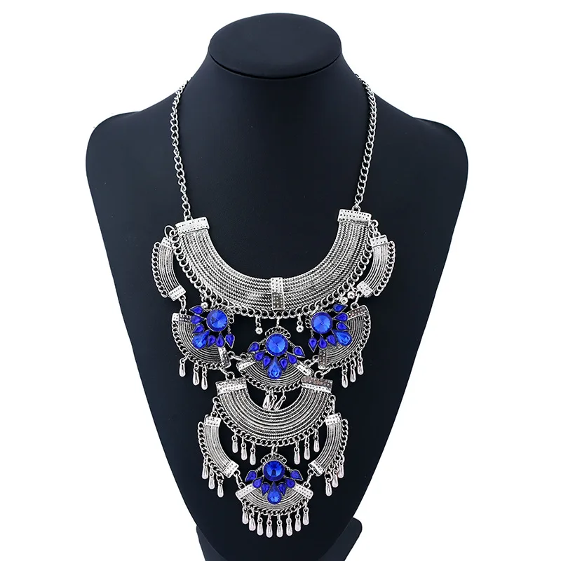 

Exknl Brand Bohemian Necklace For Women Boho Statement Necklace Vintage Large Fashion Ethnic Style Necklace Gothic Punk Jewelry