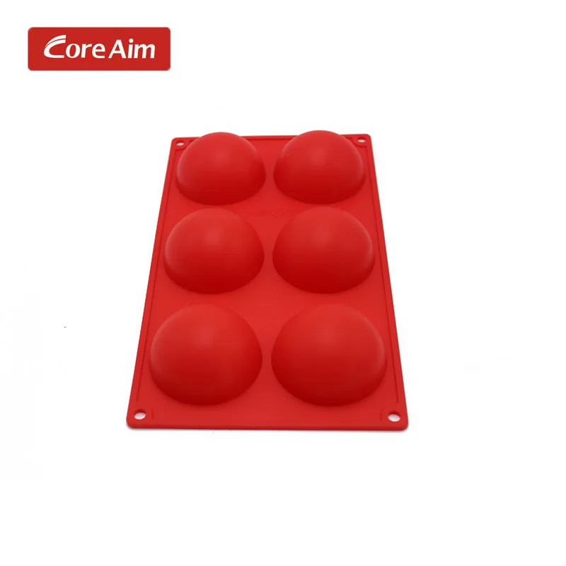 6 Cavity Silicone Half Sphere Cake Chocolate Soap 3D DIY Mold Baking Mold Pansemi sphere Cake