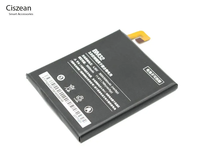 Ciszean 1x запасной аккумулятор большой емкости BM 32 / BM32 3000 мАч/11 4 Вт/ч для телефона Xiaomi