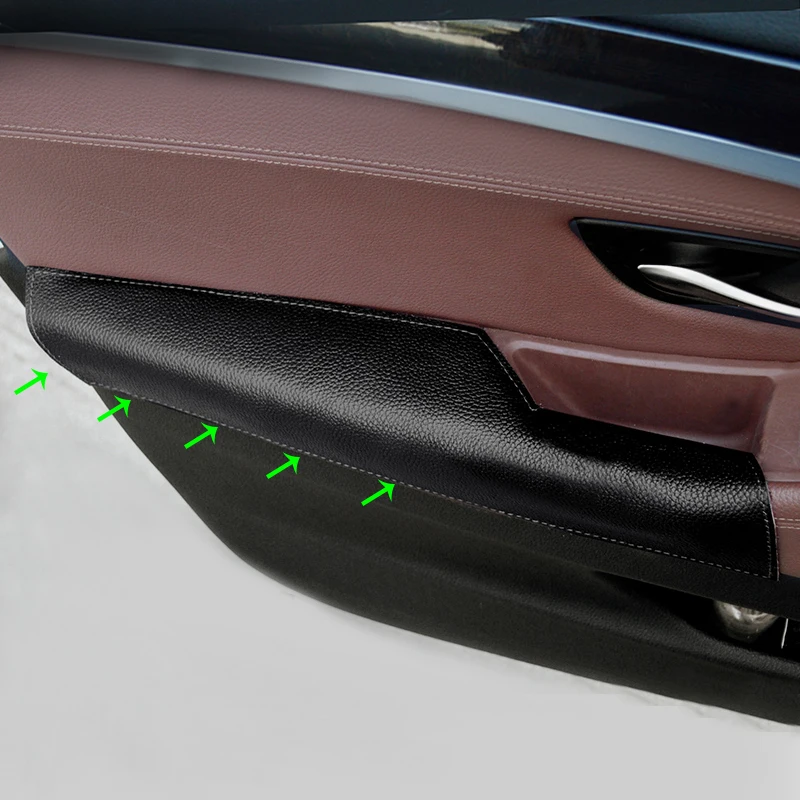 

Car Driving Side Cow Leather Door Armrest Handle Pull Protection Cover for BMW 5 Ser F10 F18 2011 2012 2013 2014 2015 2016 2017