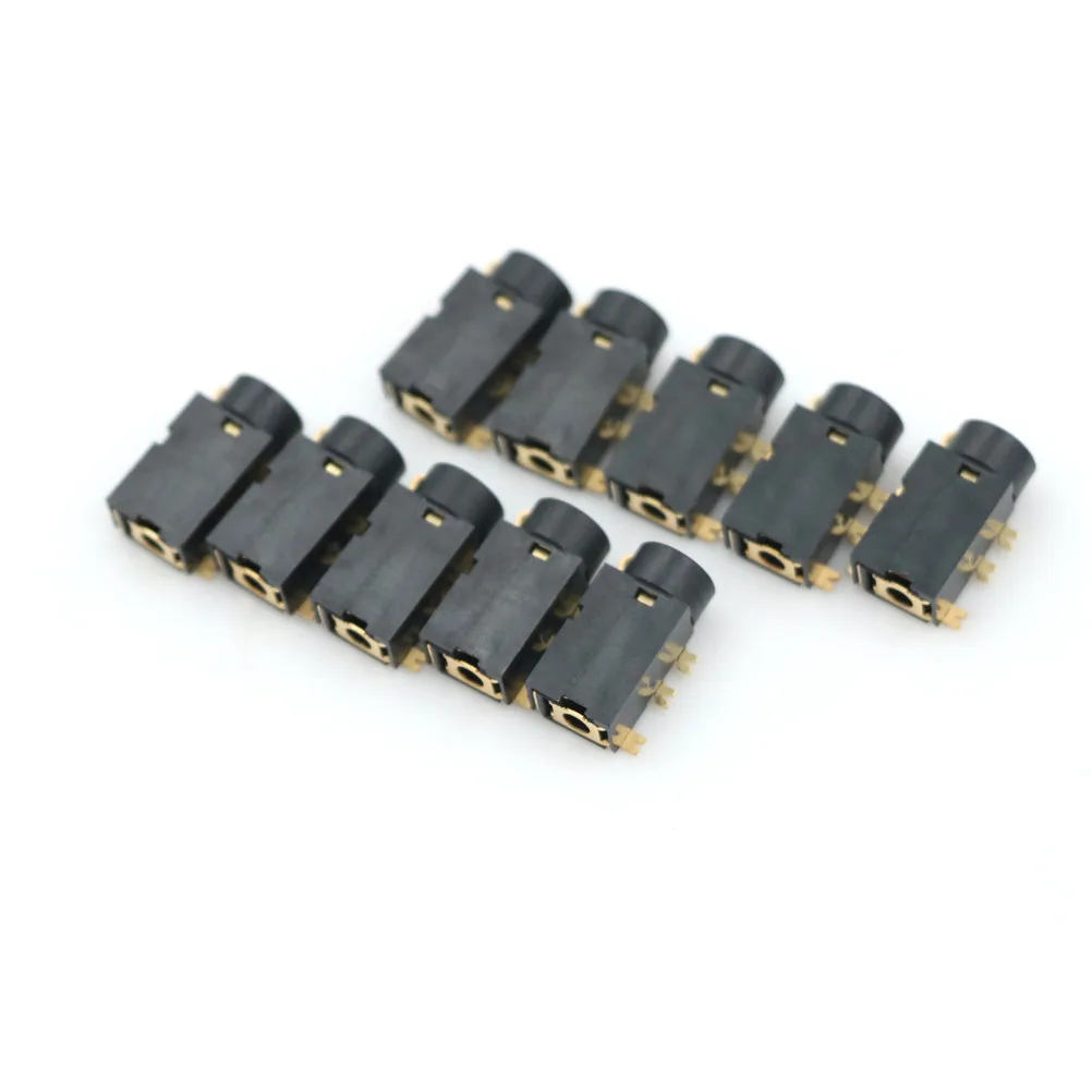 10 шт. 2 5 мм Женский аудио разъем 6 Pin SMT SMD Разъем для наушников PJ 242 позолоченный