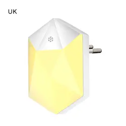 Спальня теплое управление световым датчиком ночник мини ЕС США Великобритания плагин лампа для кормления ребенка спальный 9,5*6 см