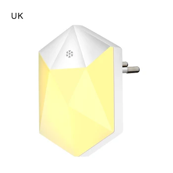 

Bedroom Warm Light Sensor Control Night Light Mini EU US UK Plug Lamp For Baby Feeding Sleeping 9.5*6cm