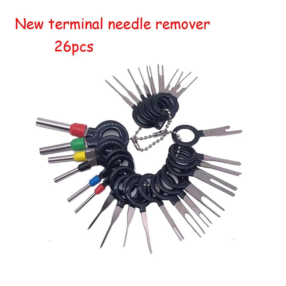 11/14/18/21/26pcs Car Plug Circuit Board Wire Harness Terminal Extraction Disassembled Crimp Pin Back Needle Remove Tool Kit | Автомобили