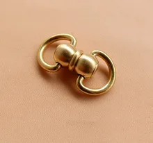 free shipping L brass swivels ring lock buckle handmade bag luggage bag hanger diy leather craft