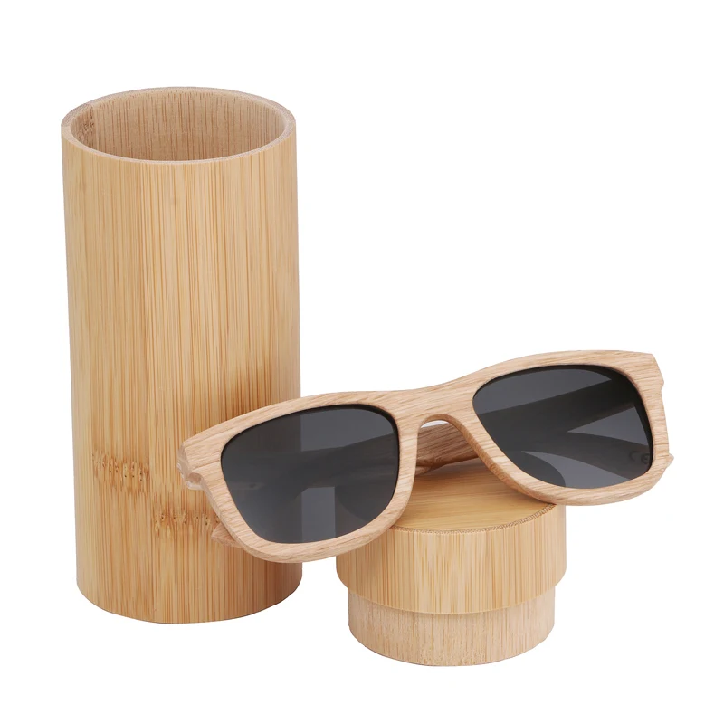 BerWer, новинка, мужские деревянные поляризованные солнцезащитные очки, Ретро стиль, для мужчин и женщин, Роскошные, ручной работы, деревянные солнцезащитные очки для друзей, подарки - Цвет линз: black lens with case