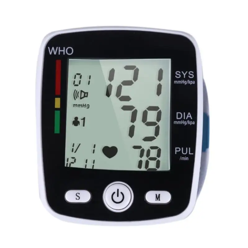 

Automatic Digital LCD Display Wrist Blood Pressure Monitor Heart Beat Rate Pulse Meter Tonometer Sphygmomanometers pulsometer