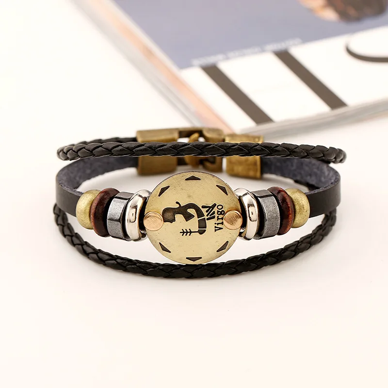 Leder Männer Tibetischen Silber Armband Parataxe Drachen Mehrschichtige neu.