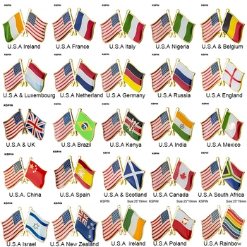 

U.S.A Friendship Flag Pins Country Flag Badge Flag Brooch National Flag Lapel Pin International Travel Pins Collections