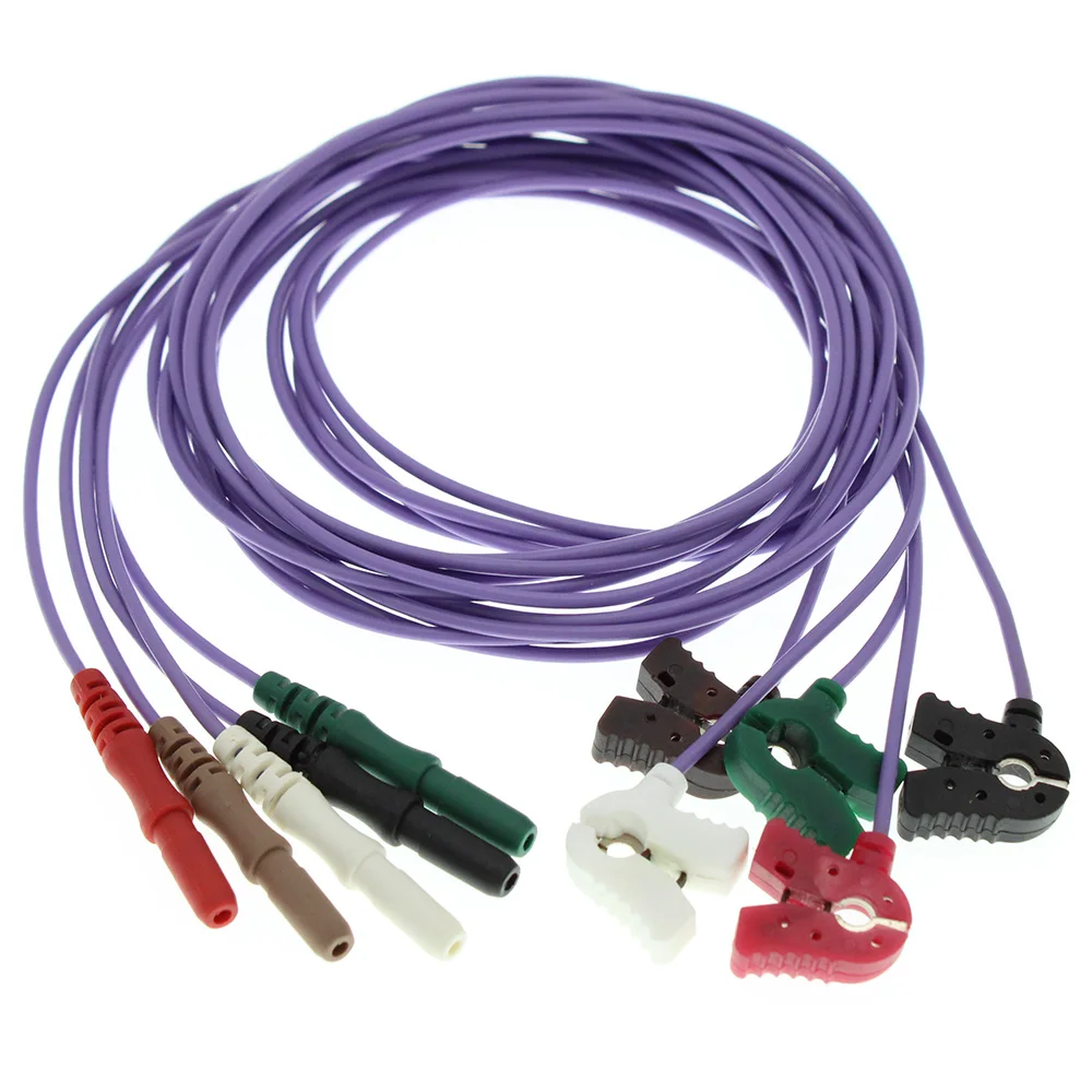 Special Baby/Infant ECG EKG leadwire of small clip Electrode cable,Din 1.5mm plug ECG EKG 5