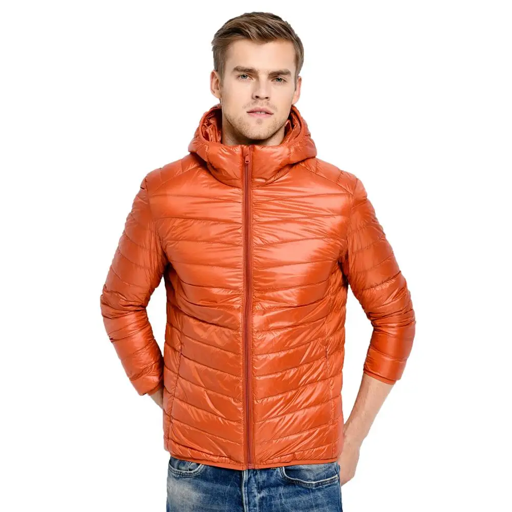 Мужская куртка на белом утином пуху 3xl размера плюс осенне зимнее теплое пальто