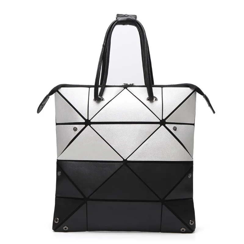 

Japan alterable Folding Handbag Luxury Lucent Prism Rock Tote Shoulder Bag Casual Shopper Tote luminous Women holographic Bao