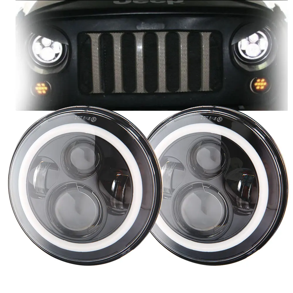 2pcs 7 Inch Led Driving Light 40W 30W H4 LED Car Headlight Kit Auto for