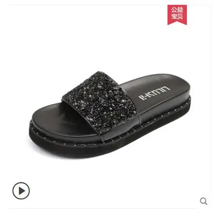

Summer slippers fashion 2019 new thick-soled slippers ins Korean wave Joker out sandals women free shipping