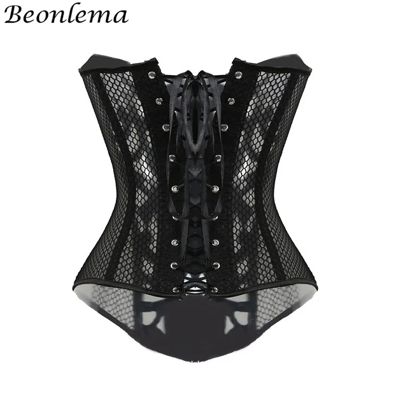 Beonlema готическая одежда корсет полые бюстье черный белый Эротическое Сексуальное женское корсетное нижнее белье плюс размер корсаж 6XL