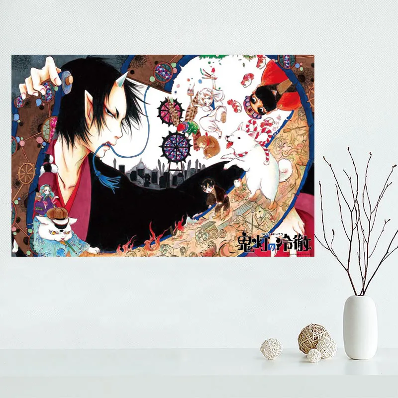 

2018 New arrival Custom Hoozuki no Reitetsu Canvas Painting Poster Home Decor Cloth Fabric Wall Art Poster for Living Room