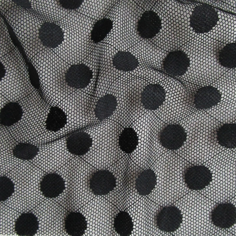 Модная прозрачная вуаль в крупный горошек, кружевная ткань для свадебного платья, сексуальное Сетчатое женское белье, ткань для французского лоскутного шитья рубашек