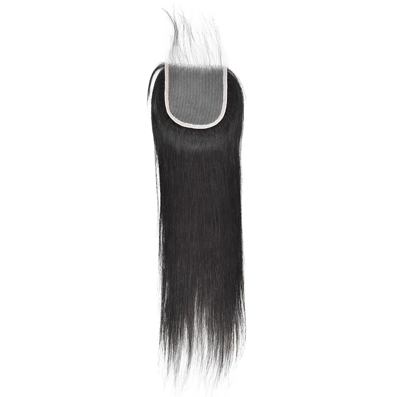 

Straight Brazilian Hair Frontal Lace Transparent Closure Hair Remy Human Hair Free Shipping Natural Color 10"-20" 130% Density