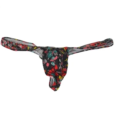 

2018 Sexy Bikini Underwear Pouch Men's Thongs and G-Strings Male Thong Underwear Men Underpants Tanga Printed men's thong