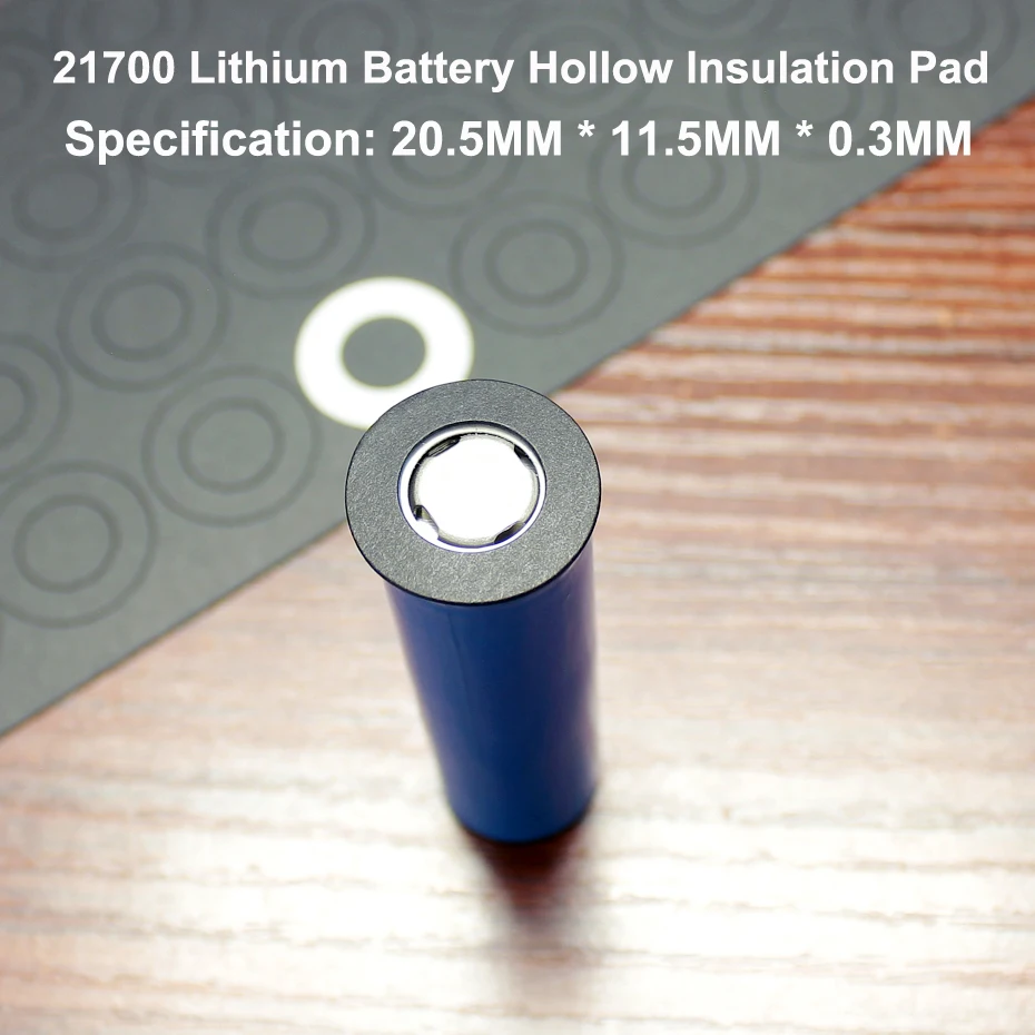 

100pcs/lot Lithium Battery Positive Hollow Insulating Mat 21700 Flat Head Insulation Meson Paste Gasket 20mm*11.5mm