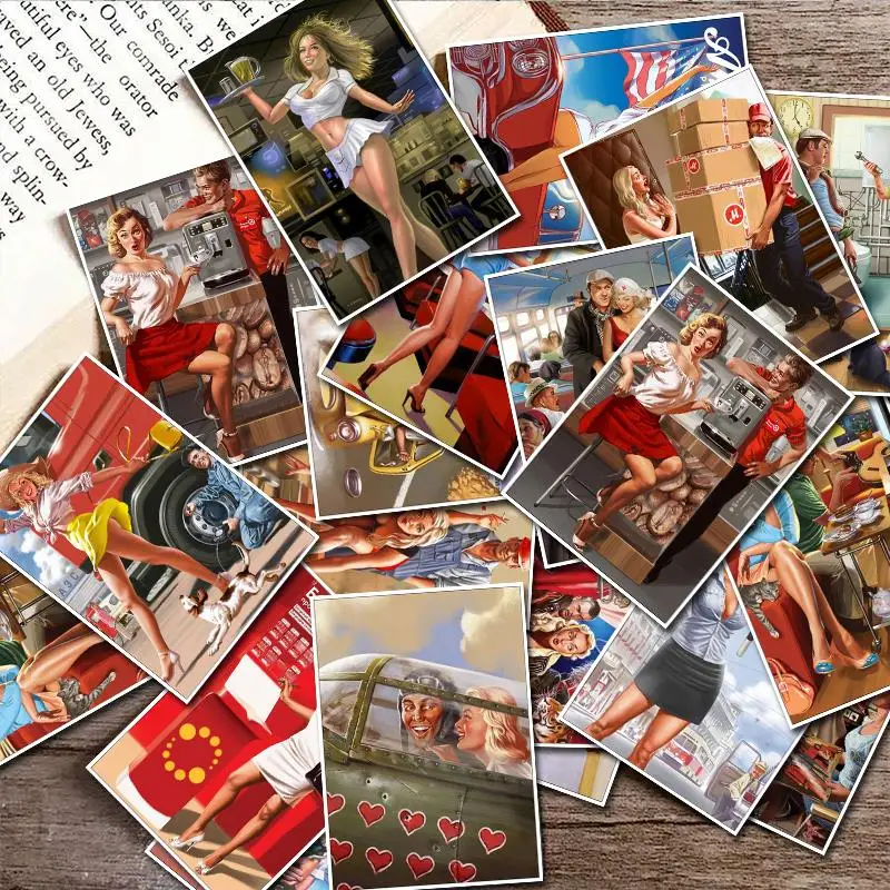 25 шт./лот Pin Up Girl наклейка для ноутбука скейтборд велосипед Водонепроницаемый