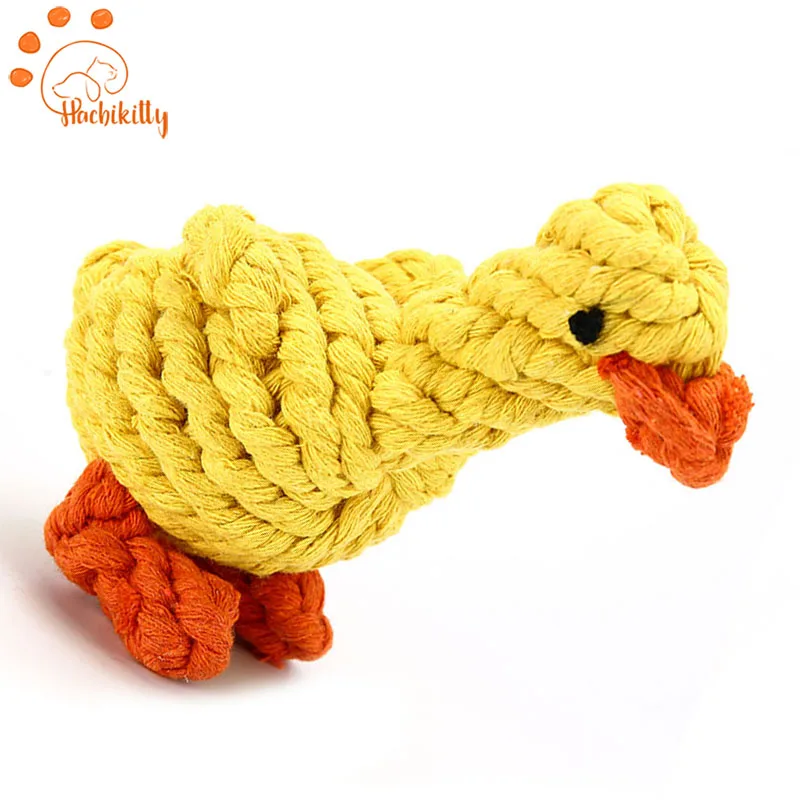 Dog Toy Duck Shape Ropes Cotton Pet Products Supplies Interactive For