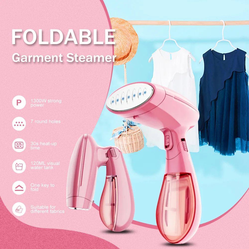

120MLHandheld Fabric Garment Steamers 30 Seconds Fast-Heat 1300W Garment Steamer For Home Travelling Portable Steam Iron