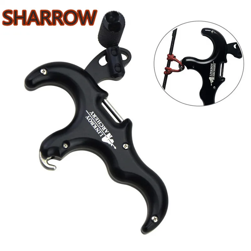 

1Pc Archery Release Aids Trigger 3 Finger Grip Thumb Caliper L/R Compound Bow Release For Outdoor Shooting Training Accessories