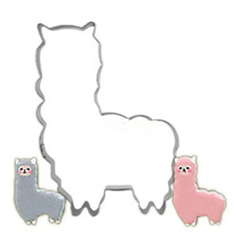 

1Pc Stainless Steel Animals Biscuit Molds Cute Llama Cookie Stamp Alpaca Kitchen Baking Tool