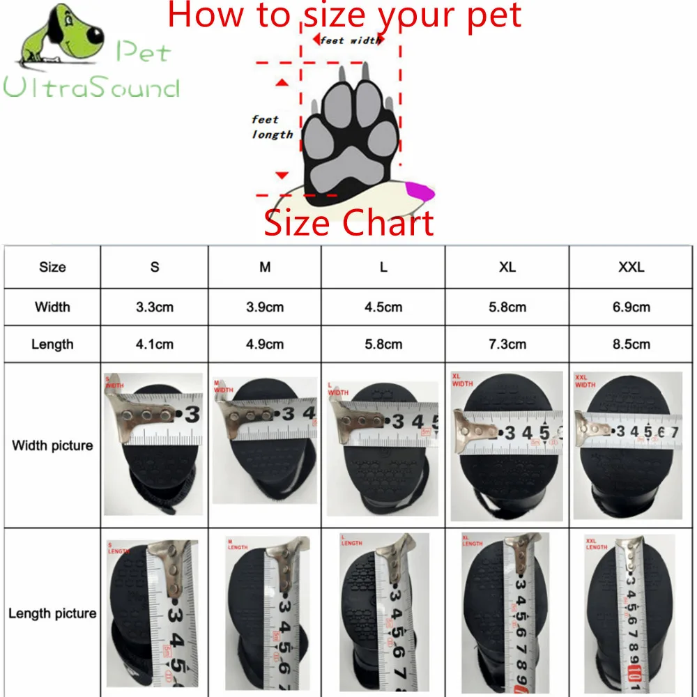 Красочные собака ботинки ПУ силикагель водонепроницаемая обувь для животных, 4 шт./компл. собаки; 8 ярких Цвета кошка обувь для дождя из Размер s/m/l/XL/XXL