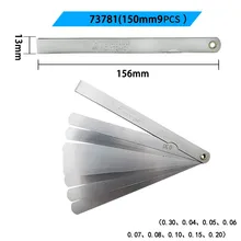 SHINWA щупа измерительный зазор линейка из нержавеющей стали толщиномер Высокая точность 0,02-1,0 мм 150 мм 9 шт