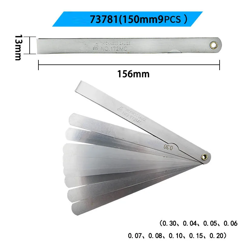 SHINWA Feeler gauge gap ruler stainless steel thick gauge thickness