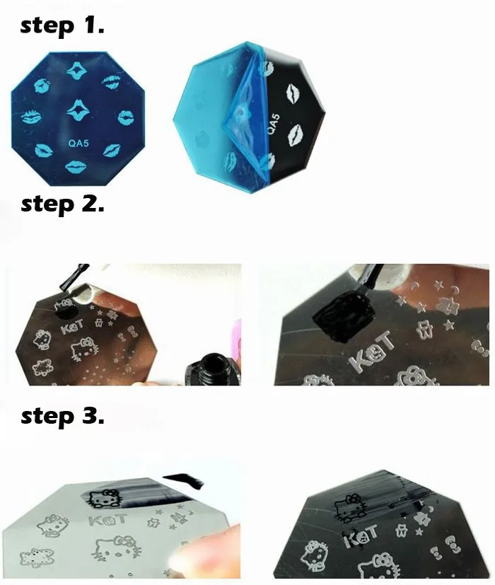 3D дизайн волшебный наклейки печать трафарет Инструменты рисования, чтобы выделить стенд-наклейки для ногтей UV гель