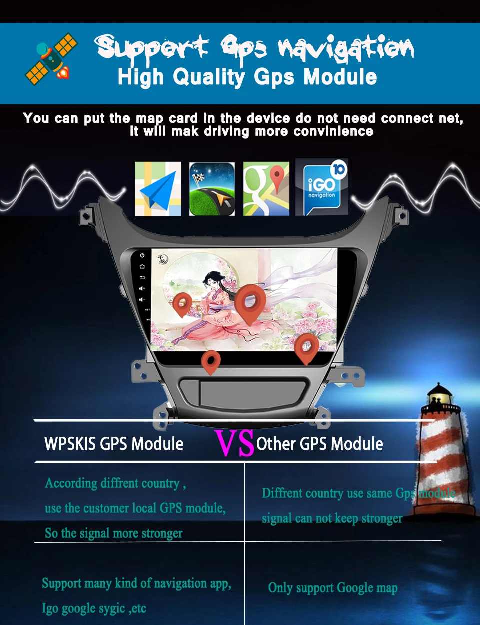 Top 4G Lte Android 9.1 4G+64G for HYUNDAI ELANTRA 2014+ Car DVD Player GPS Navi HU Video stereo Radio Tape Recorder Head Unit 13