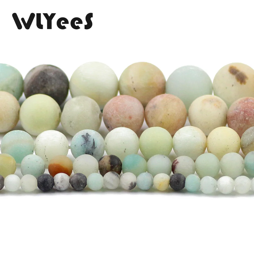 Круглые шарики WLYeeS из амазонита 3 А круглые свободные для ювелирных изделий